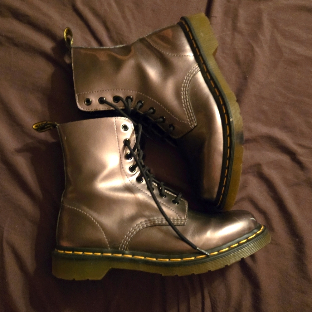 Doc Marten's 8 Eye Metallic Boots